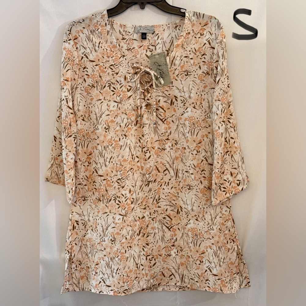 Floral Tie-Front Blouse
